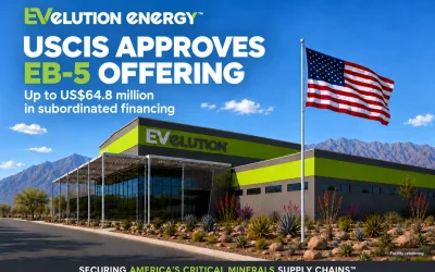 USCIS Approves EB-5 Investment Offering for First Solar-Powered Cobalt Processing Facility in U.S.